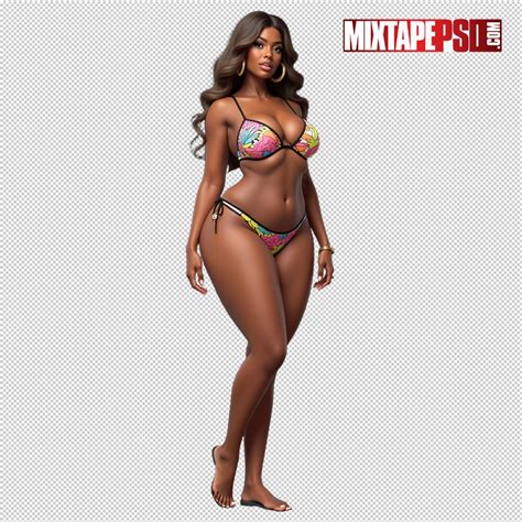 Sexy Black Full Body Bikini Model 51 MixtapePSD