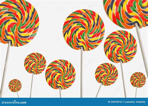 Colorful Lollipops Stock Photo Image Of Orange Cane 24070976