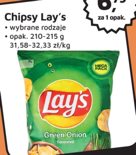 Lay S Chipsy Ziemniaczane O Smaku Zielonej Cebulki 215 G Promocja