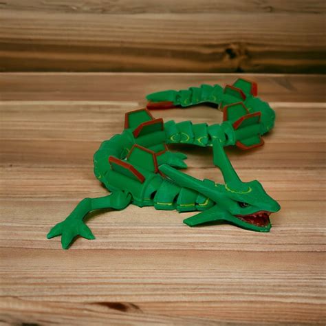 Rayquaza Flexi 3D Printed Figurine Pokemon Figurine Toy Etsy