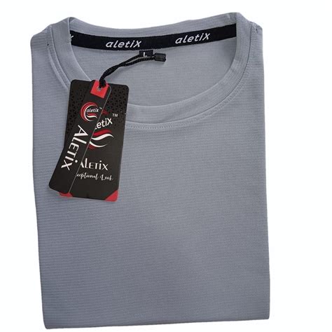 Plain Grey Aletix Men Round Neck Cotton T Shirt At Rs In Patna Id