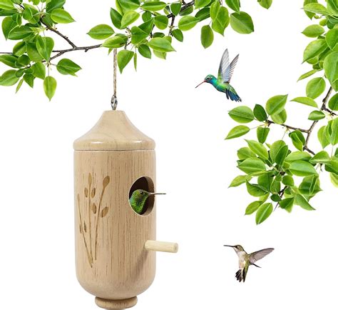 Hummingbird House For Outside Hangingwooden Hummingbird