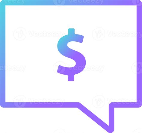 dollar chat modern gradient icon 15130012 PNG