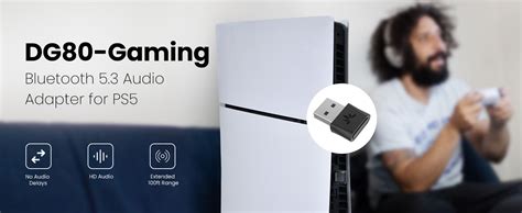 Avantree DG80-Gaming - USB Bluetooth 5.3 Adapter Dongle for PS5 ...