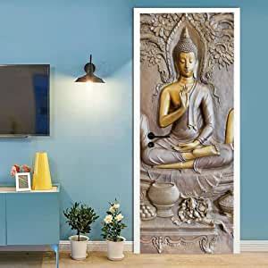 Amazon Viranda D Door Stickers Murals Peel And Stick Buddha