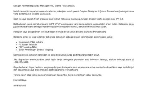 Contoh Cover Letter Bahasa Indonesia Bahasa Inggris