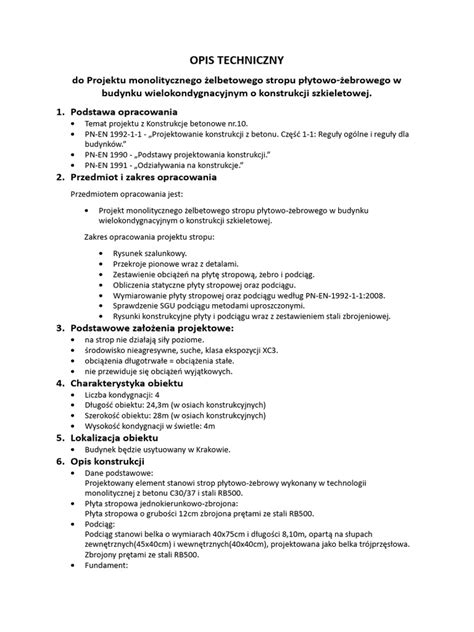 Opis Techniczny Pdf