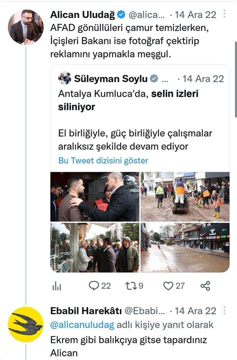 Alican Uluda On Twitter Soylu Yu Ele Tirince Devreye Giren Ebabil