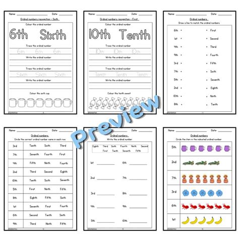 ordinal numbers st   worksheets   tenth   math hub