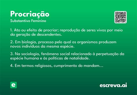 O Que É Procriação - Procriação - Significado e Sinônimo - escreva.ai