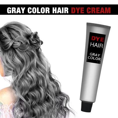 Grey Silver Hair Color Dyenatural Plant Hair Dye100ml Natural Permanent Hair Dye Cream For