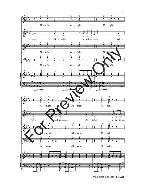 It S Gonna Be Alright SATB By Raymond Wise J W Pepper Sheet Music