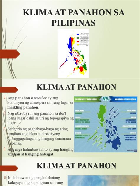 klima  panahon sa pilipinas grade