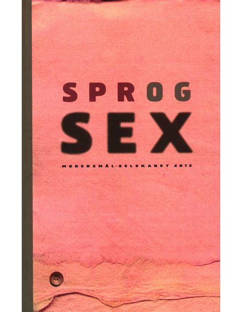 Sprog Og Sex Isbn Skrevet Af Niels Birger Wamberg