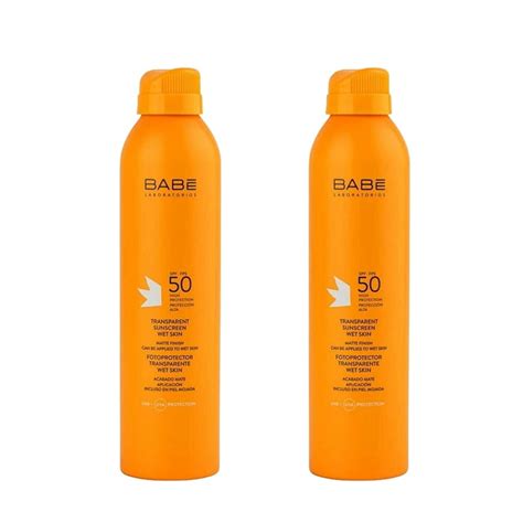 Babe Transparent Sunscreen Wet Skin SPF 50 Sun Spray 200 Ml 2 Pack
