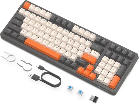 FREEWOLF K Hot Swap Wireless Mechanical Gaming Keyboard Wired