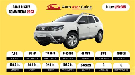 2023 DACIA DUSTER COMMERCIAL Review Specs Price And Mileage Brochure