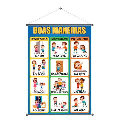 Plaquinhas De Boas Maneiras Para Imprimir - Cartaz De Boas Maneiras Para Criancas