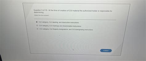 At The Time Of Creation Of Cui Material