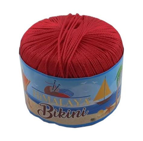 Bikini włóczka na strój kąpielowy 80607 czerwony Pasmanteria nieTYLKOszydelko sklep z