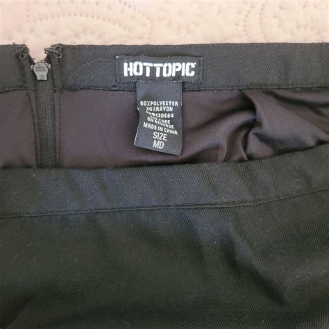 Black Hot Topic Skirt With Lace Detail Open To Depop