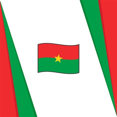 Premium Vector Burkina Faso Flag Abstract Background Design Template