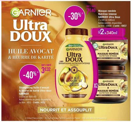 Promo Shampooing Nutrition Intense Huile D avocat Et Beurre De Karité