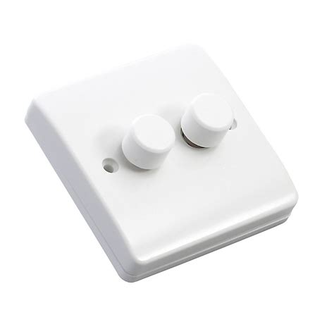 Mk 2 Way Double White Dimmer Switch Diy At Bandq