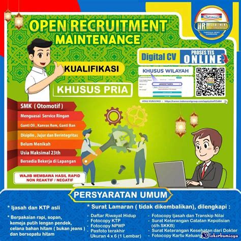 Lowongan Kerja Maintenance Indomaret DC Tangerang 2