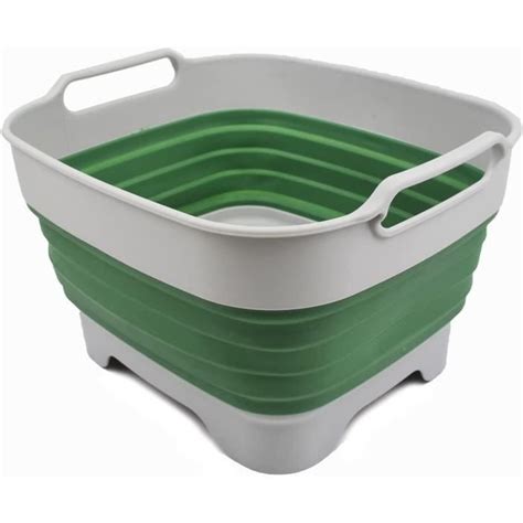 Bassine à vaisselle pliable de 9 L avec bouchon de vidange Lavabo