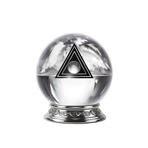 Magic Crystal Ball With Eye Of Providence Halloween Witch Attribute