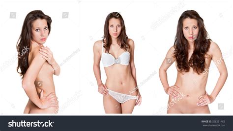 Three Photos Attractive Lingerie Nude Model Stock Photo 328251482 Shutterstock