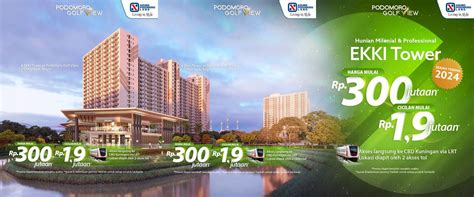 dijual apartemen podomoro golf view tower ekki idrumah