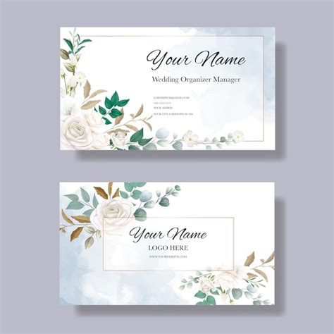 Free Vector | Floral business card template