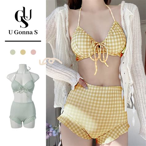 U Gonna S Áo tắm bikini người phụ nữ Hai Mảnh Tay Sexy màu sắc với miếng độn ngực đơn giản cổ