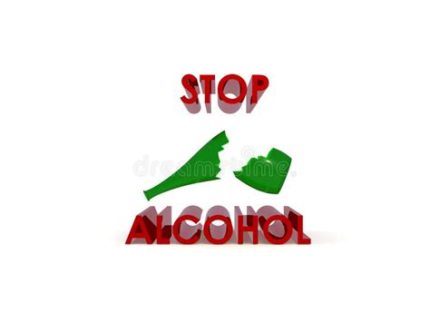 Stop alcohol stock illustration. Illustration of alcohol - 54307324