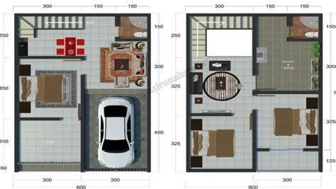 contoh denah rumah minimalis  lantai type  images