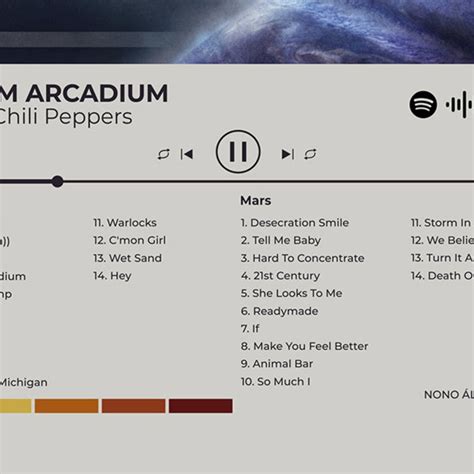 Quadro Moldura Spotify Red Hot Chili Peppers Stadium Arcadim