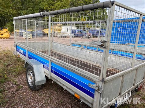 Släpkärra Rekotrailer FE 4136 med gallergrindar Obromsad