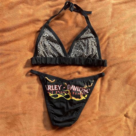 Harley Davidson Bikini Handmade Worn Once For Depop