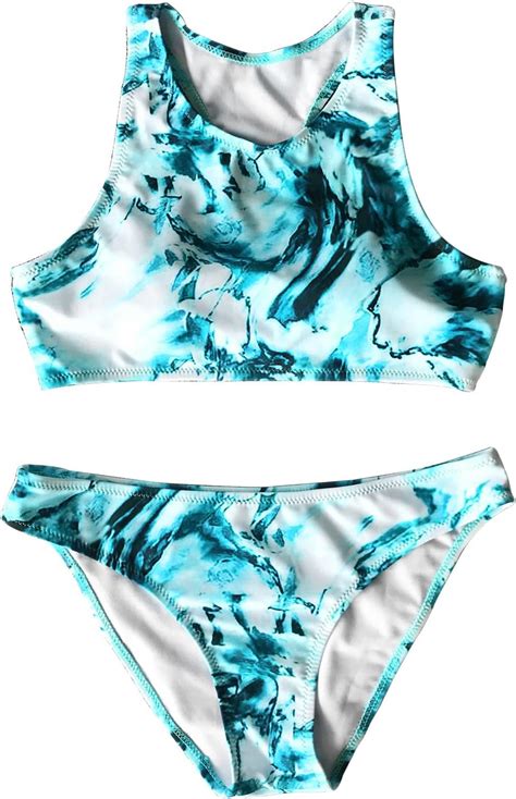 CUPSHE FASHION Mujer Chilly Ocean Bikini Set De Reservorio De Agua Playa Swimwear Multicolor