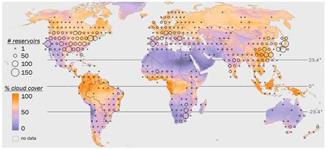The Sunniest and the Cloudiest Countries on Earth ~ World Map (climate