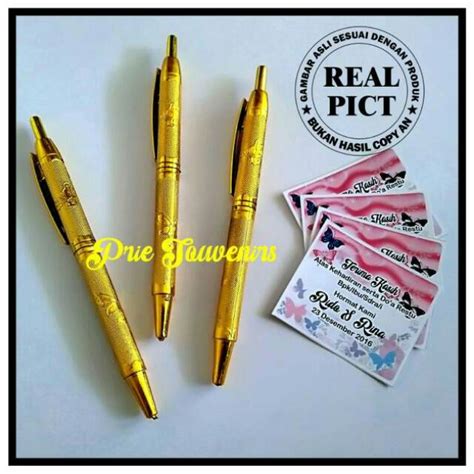 Jual Souvenir Pernikahan Pulpen Emas Shopee Indonesia