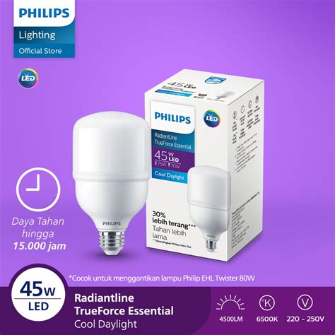 Jual Lampu Philips Radiantline Trueforce Essential W E K Putih