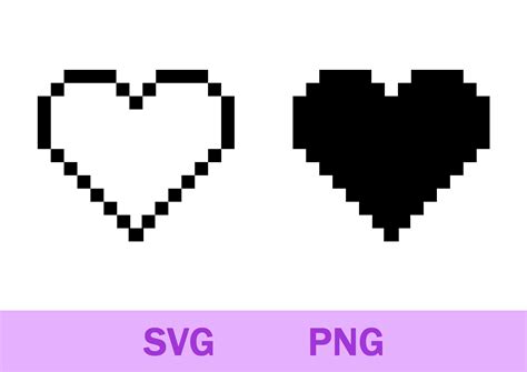 Pixel Heart Svg Png 8 Bit Video Game Heart Svg Png Pixel Heart