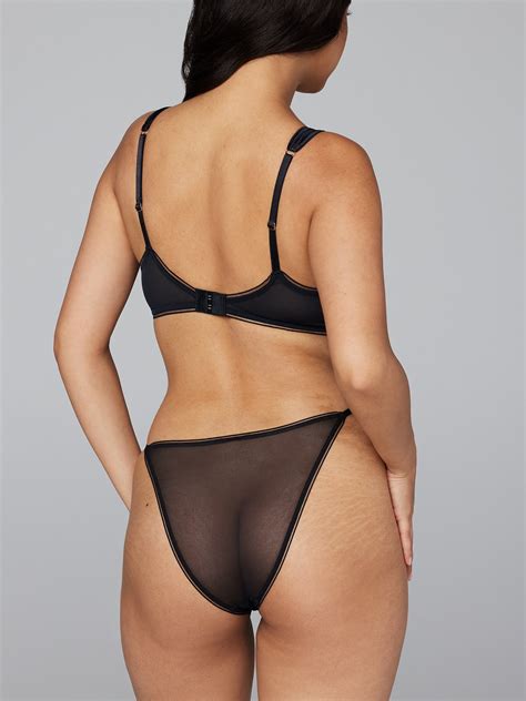 Vigilante Vamp Mesh String Bikini Panty In Brown Multi Savage X Fenty