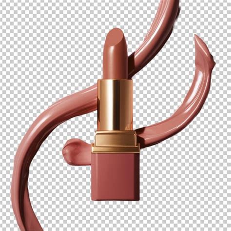Of A Nude Lipstick With A Slanted Tip Isolated On Transparent Background Premium AI Generated PSD