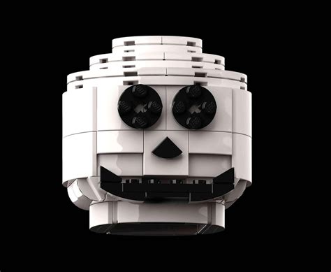 Lego Moc Up Scaled Lego Skeleton Head V02 By Ztbricks Rebrickable