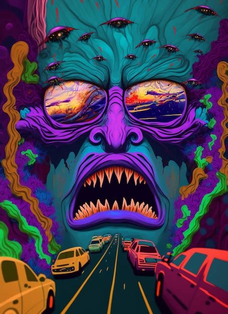 premium ai image psychedelic hallucinations surreal images