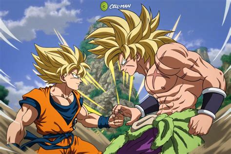 Dragon Ball Super Gokú Y Broly Entrenan En Un Increíble Fan Art Dbs Dragon Ball Gt Manga